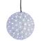 LED Lighted Starlight Sphere Hanging Outdoor Christmas Decoration- 7.5" - Pure White Lights